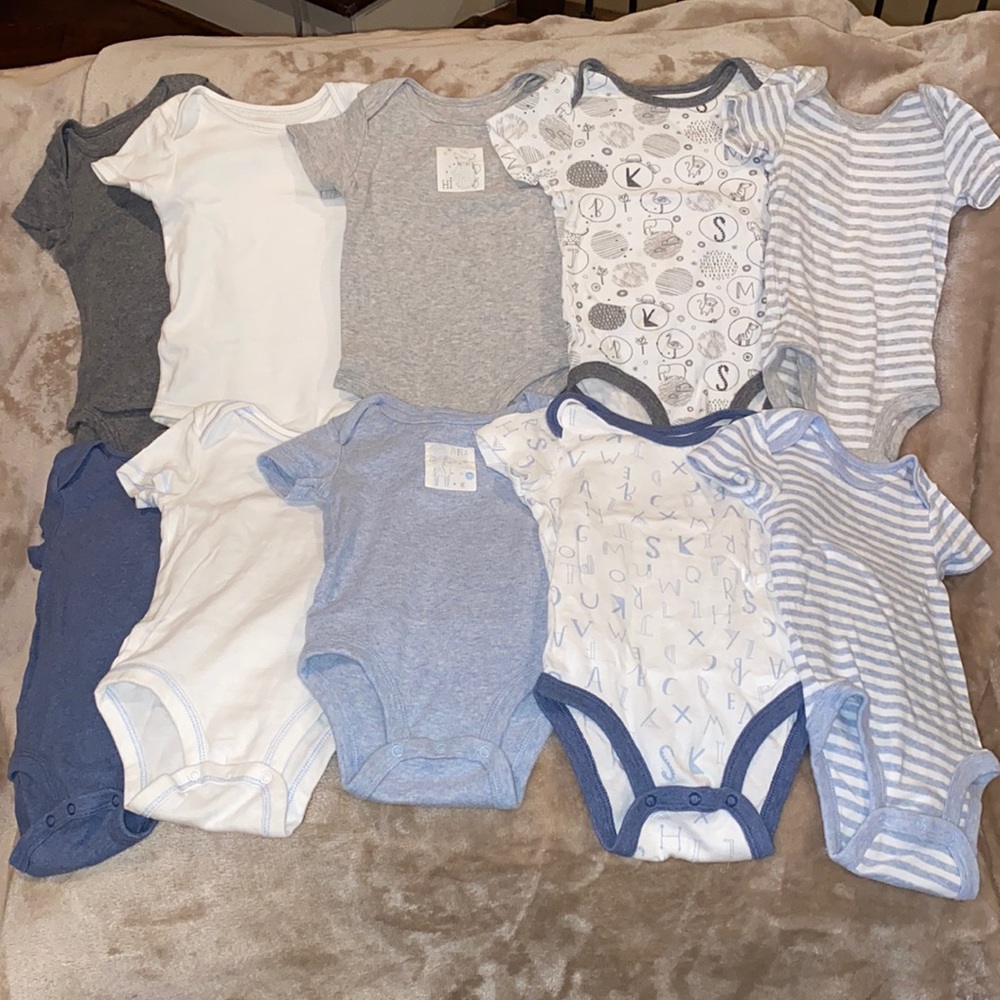 Lamaze 10-Pk Onesies 100% Organic Cotton